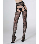 Cindy Love Fishnet Thigh High Stockings with Garter - Default Title - Fishnet and Thigh Highs